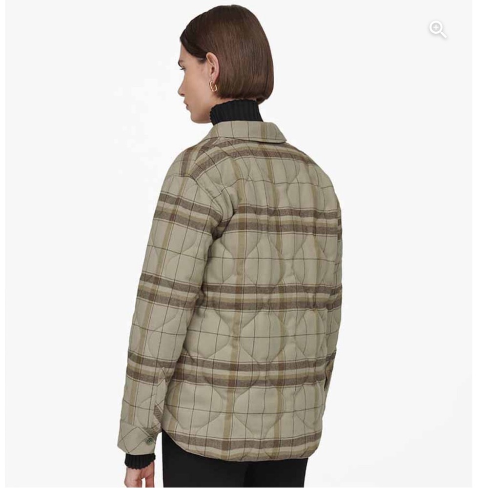 Anine Bing Plaid Jacket in Olive and Brown - Picture 2 of 4